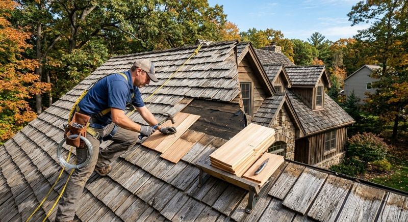 Cedar Shake Roof Repair in Lansdale, PA