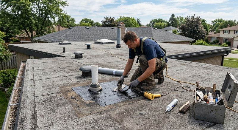 Flat Roof Repair in Marcus Hook, PA