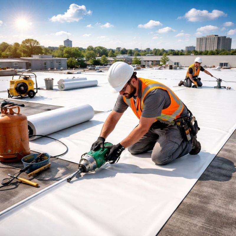 Single Ply Roof Installation in Green Lane, PA