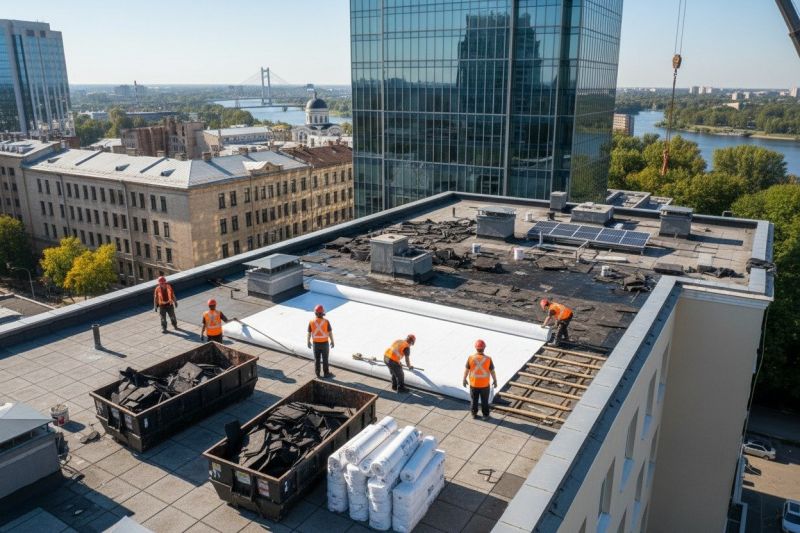 Single Ply Roof Replacement in Malvern, PA