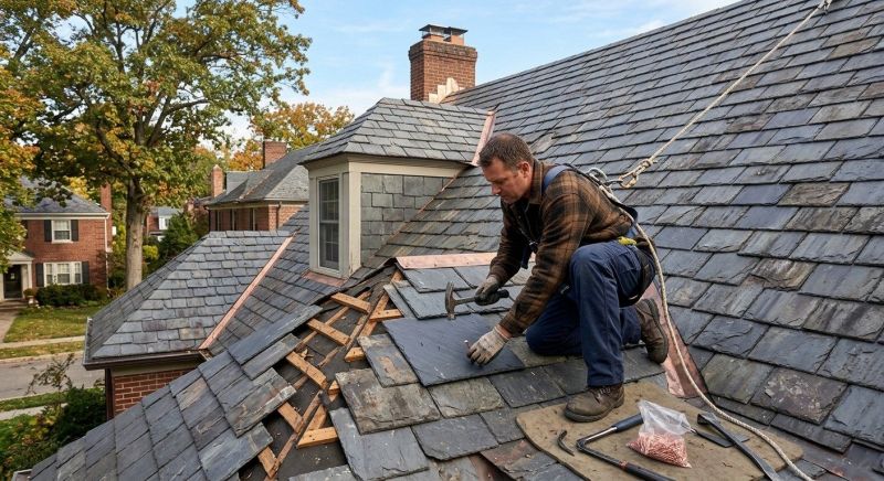 Slate Roof Repair in Glenolden, PA