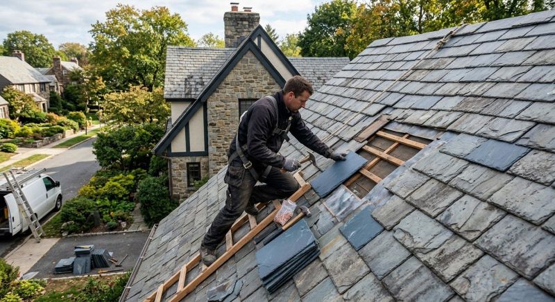Slate Roof Repair in Oxford, PA