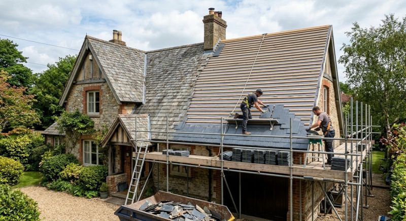 Slate Roof Replacement in Gladwyne, PA