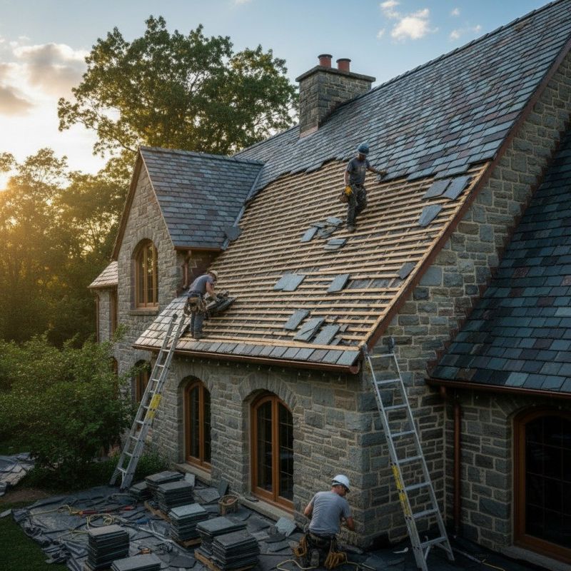 Slate Roof Replacement in Hatfield, PA